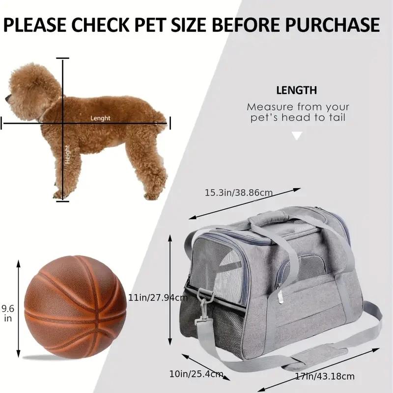 Porte-animaux pour chats de grande et moyenne taille, porte-animaux à côtés souples pour chats et ch