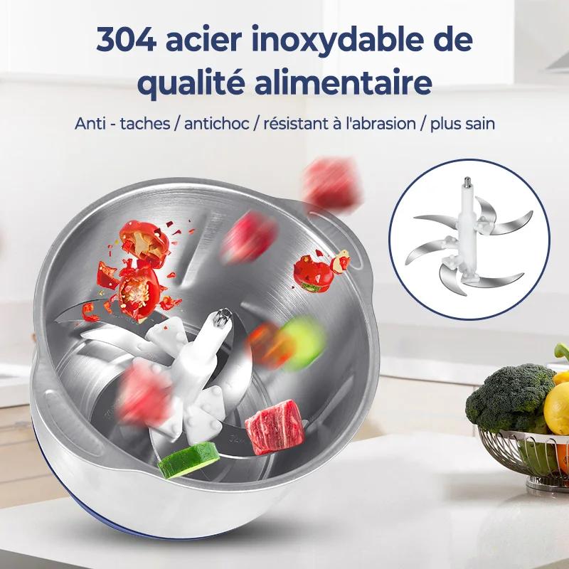 Hachoir viande électrique 5L robot culinaire bébé acier inoxydable 304 multifonction légumes