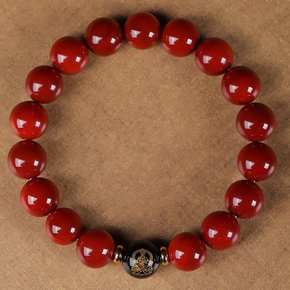 [Departure aujourd'hui] Chapelet de bracelet de divinité gardien à 8 branches à surface lisse de 8 m