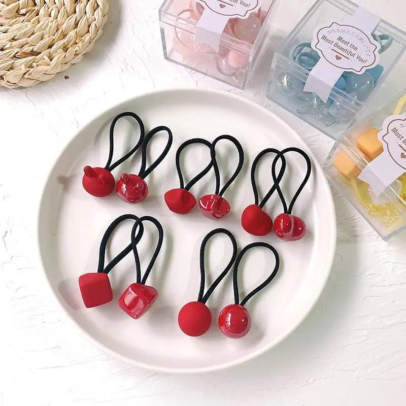10 pièces enfants filles mignon cravate haute élasticité élastiques cheveux corde