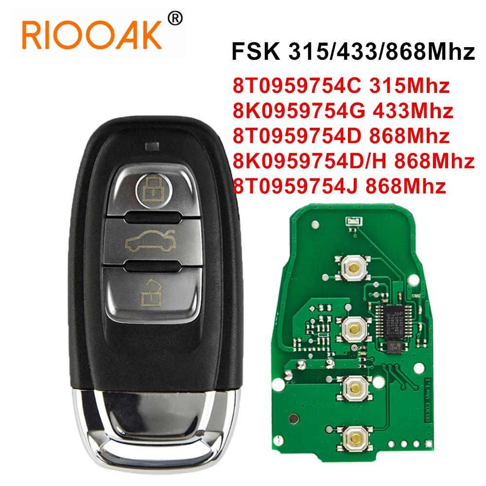 FSK – clé télécommande 315/433/868Mhz avec puce PCF7945A, pour Audi A4 Q5 A5 A4L S5/D/H