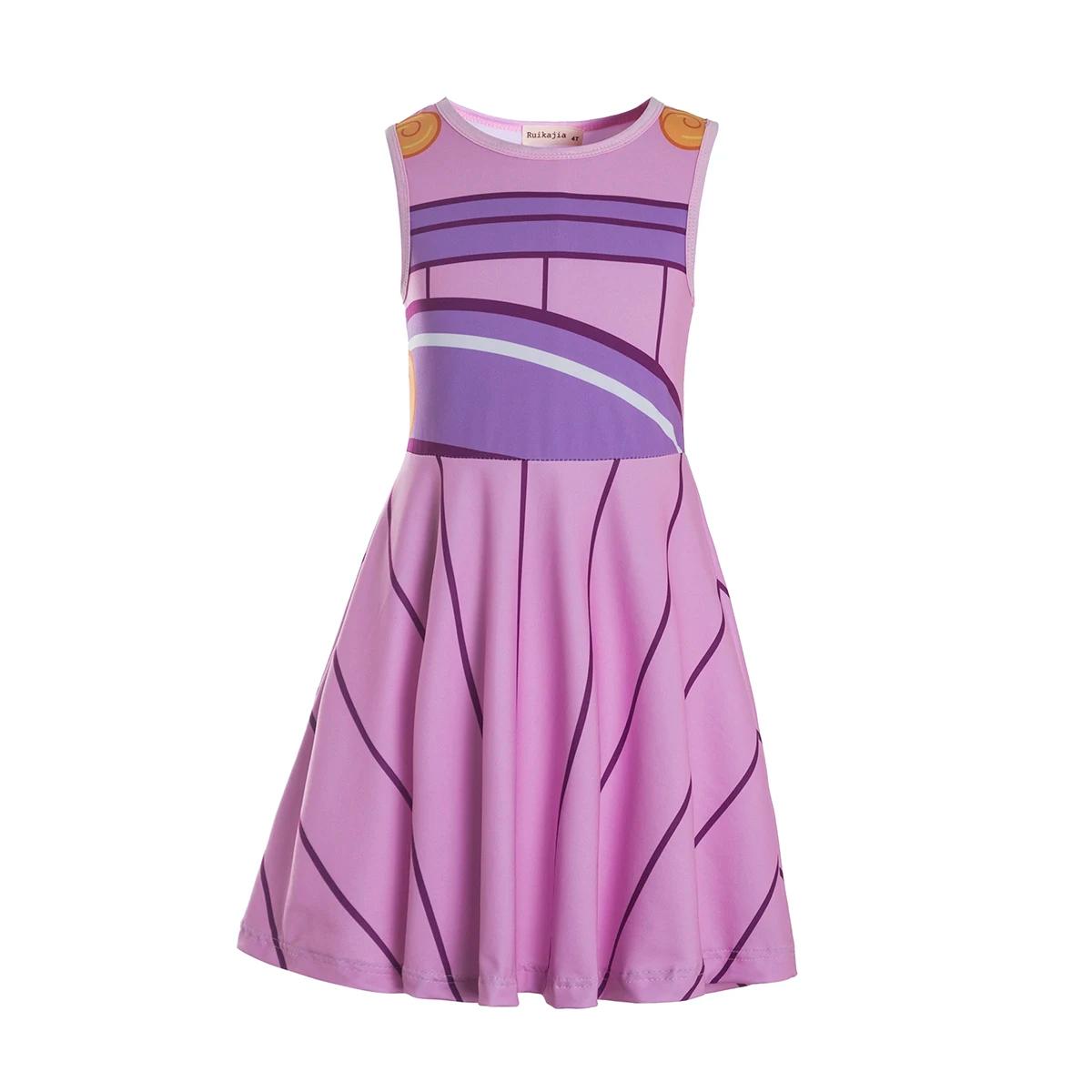 Robe cosplay Princesse Megara Meg - Costume grécien violet inspiré par Hercules Disney