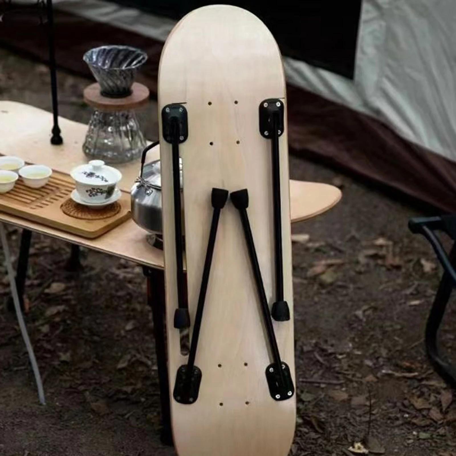 4 pièces pieds de Table pliables bricolage pieds étendus portables pour banc de Camping Table d'appo