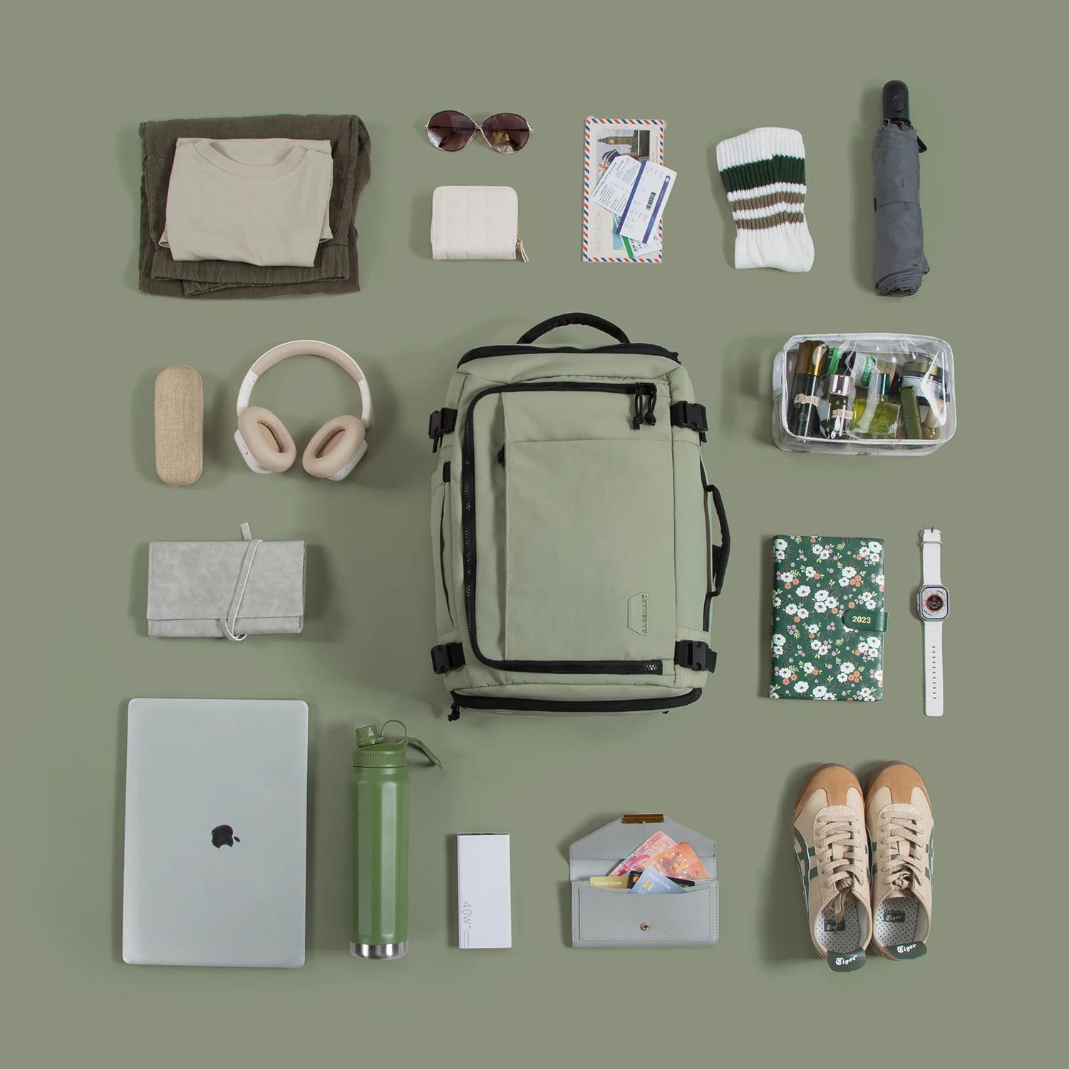 BAGSMART sac à dos de voyage week-end randonnée sac à dos pour ordinateur portable avec poche à chau