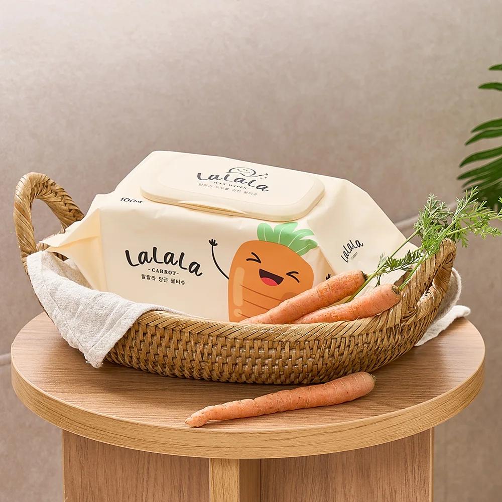 Lingettes carotte Lalala Jeju 100x10+10 pack EWG VERT