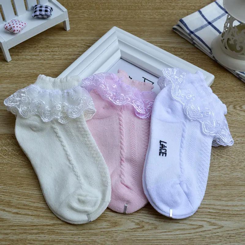 10 paires/lot bébé filles enfants chaussettes dentelle à volants princesse maille enfants cheville c
