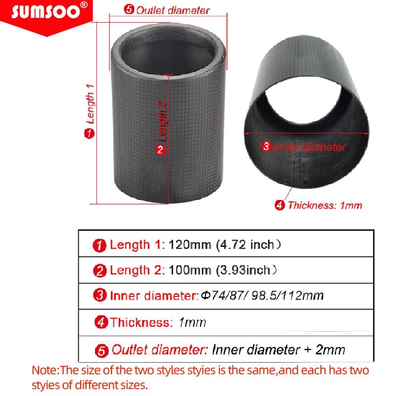 Véritable SUMSOO bouclés/droits tuyau d'échappement complet mat/brillant couverture voiture universe