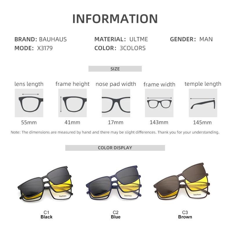 2 + 1 lentilles aimant lunettes de soleil pince miroir pince sur lunettes de soleil clip sur lunette