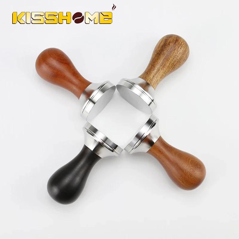 Doseur à café 41mm 49mm 51mm 53mm 57.5mm 58.35mm, manche en bois, acier inoxydable, Delonghi Brevill
