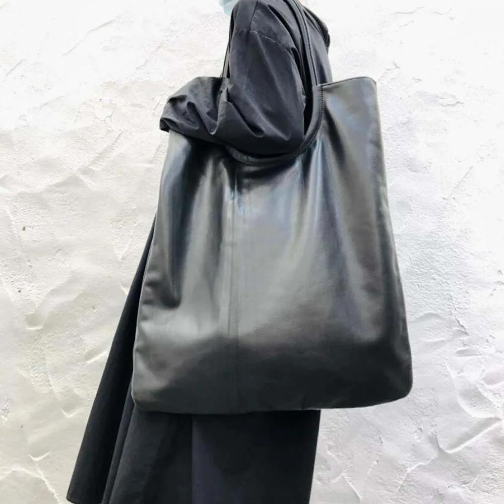 Grand sac en cuir véritable souple pour femme, fourre-tout décontracté, sac de voyage pour ordinateu
