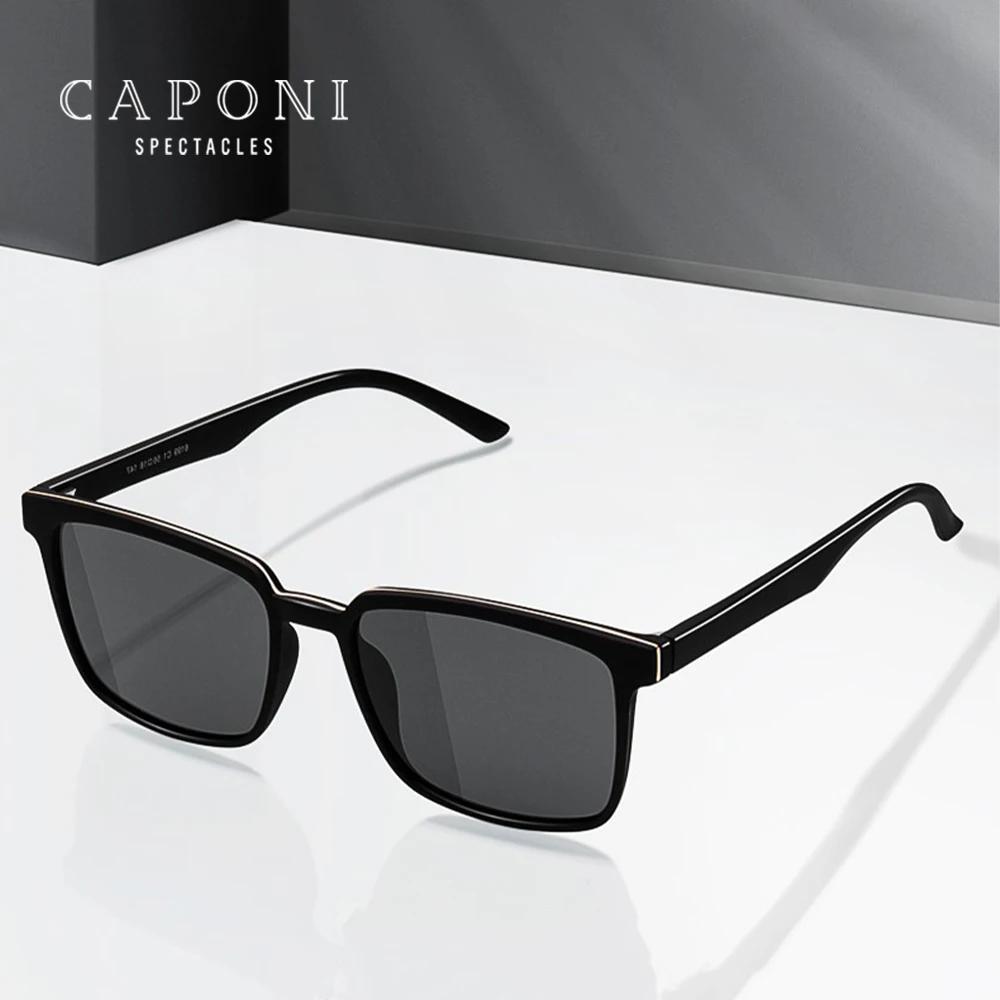 CAPONI – lunettes de soleil polarisées pour hommes, Design classique, protection des yeux, nuances n