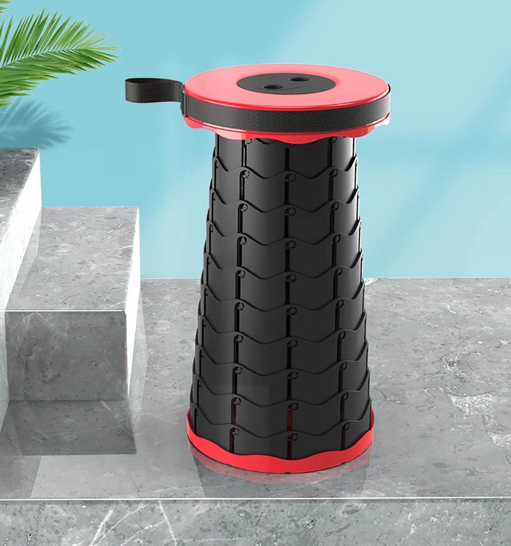 Tabouret télescopique pliant Portable, chaise de file d'attente de métro en plastique léger, chaise