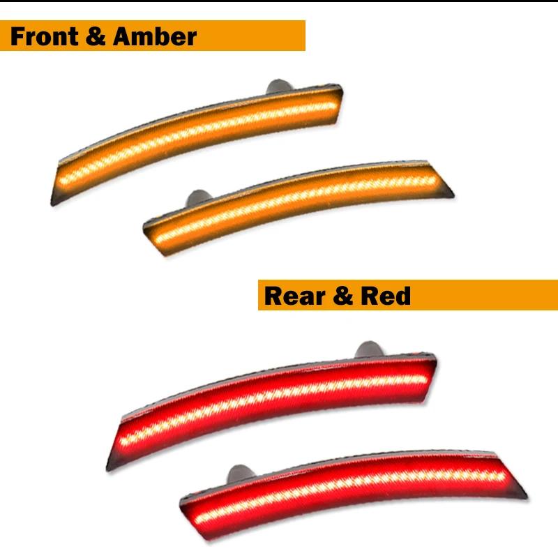 IJDM – feu de position latéral entièrement LED ambre/rouge, pour MINI Cooper R50 R52 R53, alimenté p