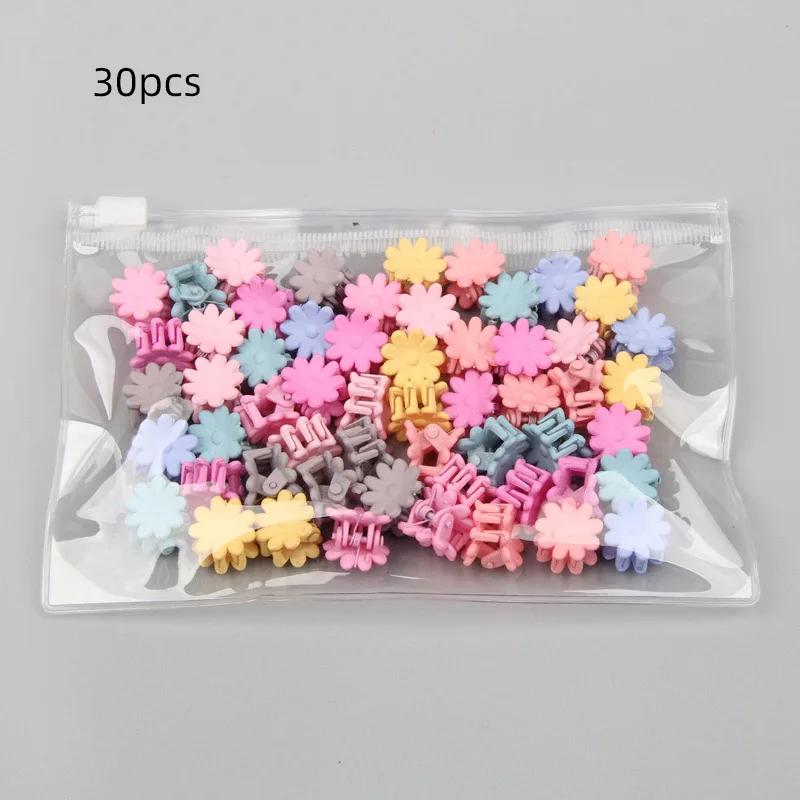30 pièces/sac Mini pinces à cheveux mignonnes pour filles bébé épingle à cheveux colorée dessin anim