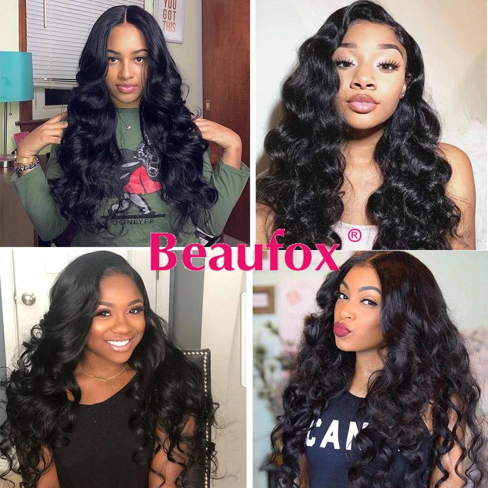 Beautorch-Tissage en Lot Péruvien Remy 100% Naturel Ondulé, Extensions de Cheveux, 8-30 Pouces, 1/3/