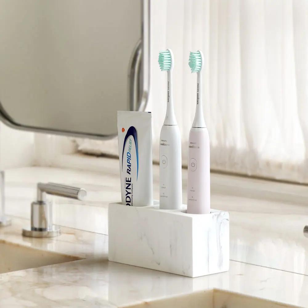 Porte-brosse à dents électrique, rangement de dentifrice, noir, blanc T1