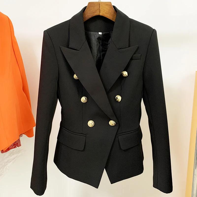 Veste de créateur de haute qualité, nouvelle mode 2026, veste classique pour femmes, double boutonna