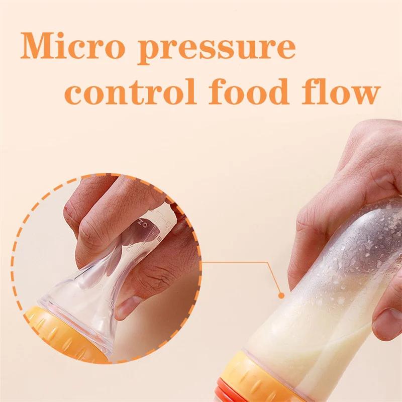 BiSantos en silicone sûr et utile avec cuillère, complément alimentaire, riz, céréales, cuillère à p