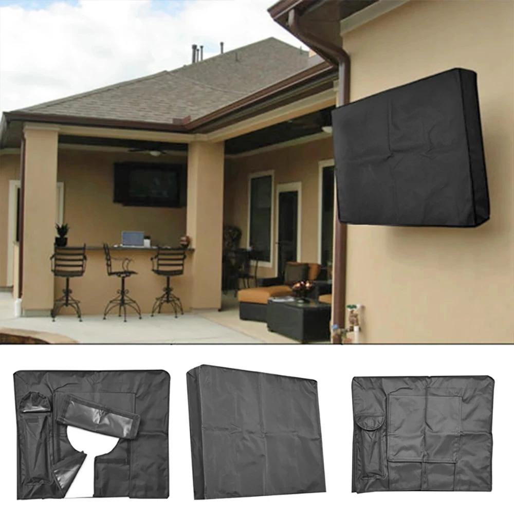 Juste de protection beige pour TV d'extérieur, résistante aux intempéries et à la poussière, pour éc