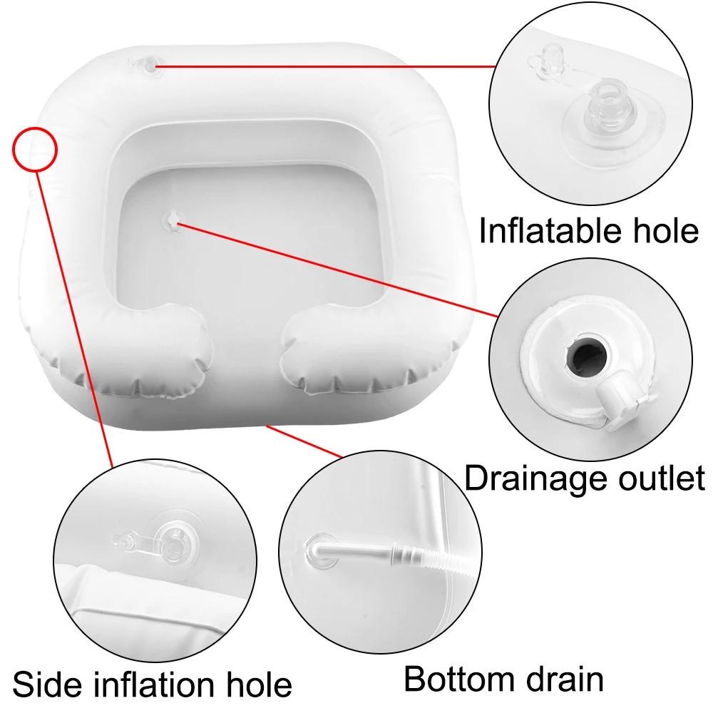 Plateau de shampoing, lavabo de lavage des cheveux pour personnes handicapées, baignoire gonflable P