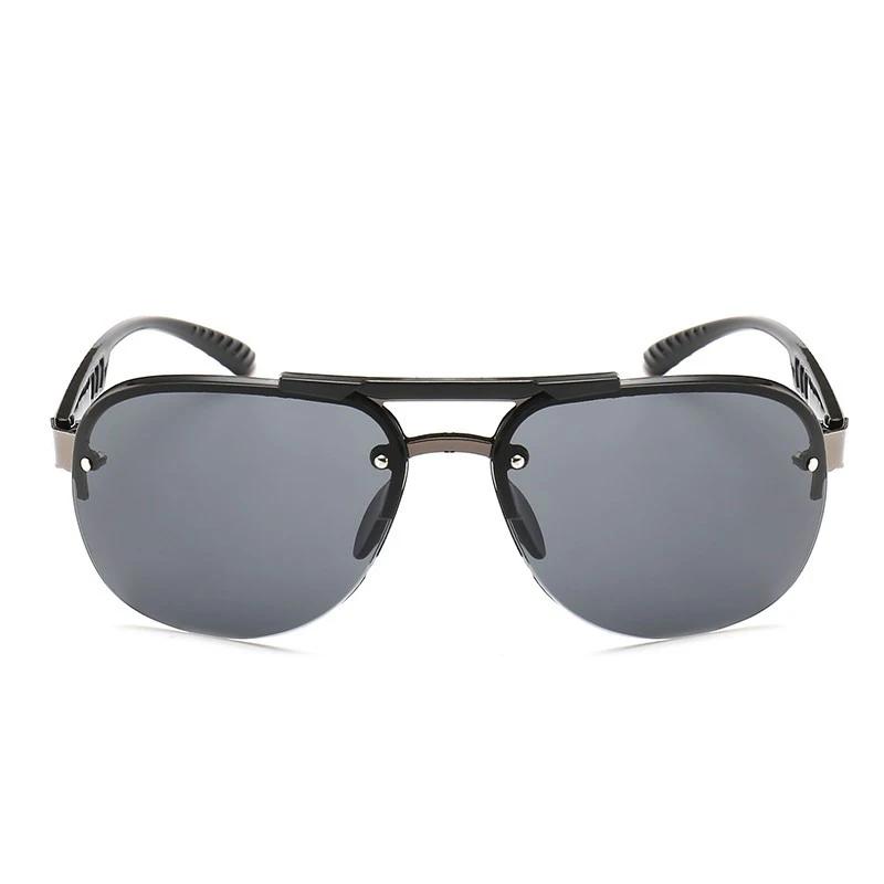 Lunettes de soleil vintage pour hommes, monture PC, style pilote, classiques, de marque, avec verres