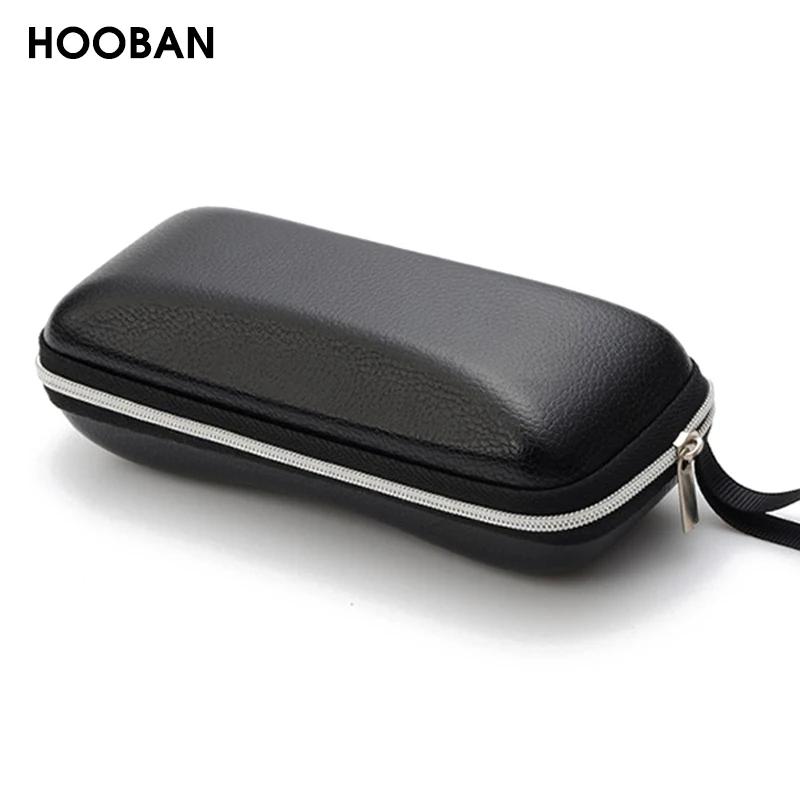 Étui de luxe pour lunettes de soleil à fermeture éclair EVA, boîte de protection en cuir PU noir de 