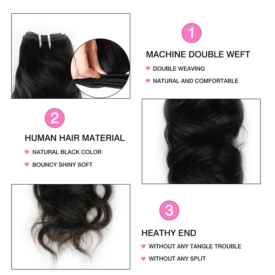 Extensions de cheveux humains vierges indiens, faisceaux de vague naturelle, peuvent être tehonneur,