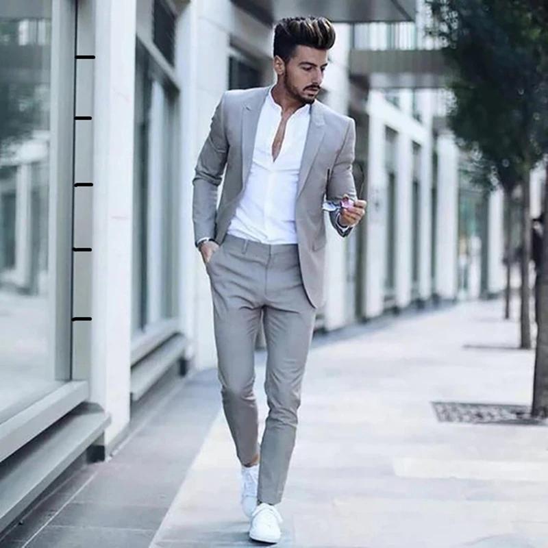 Costume luxueux pour hommes d'affaires, décontracté, à la mode, pour fête de mariage, Tuxedos, coupe