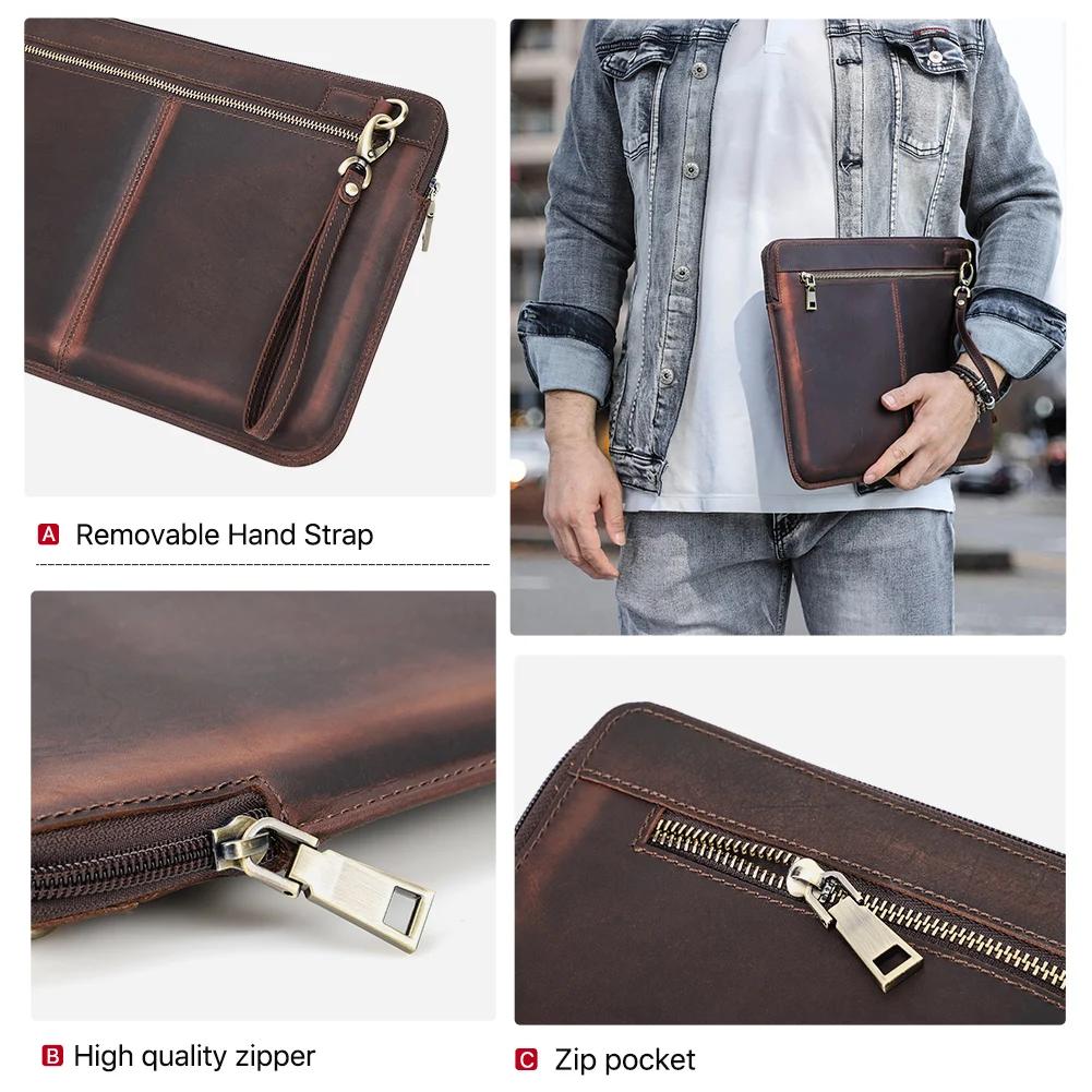 Étui Bombe pour Ordinateur Portable pour Homme, en Cuir de Vache, pour Macbook Air Pro 13 14 15 Pouc