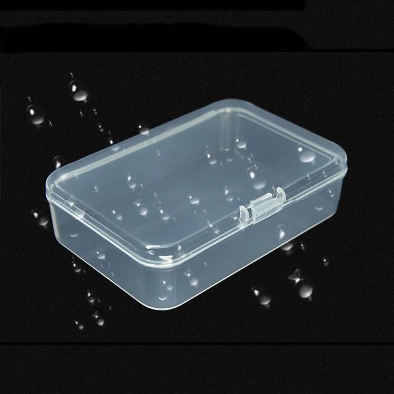 Boîte en plastique transparente, composant d'emballage de bijoux pour boîte de réception, carte d'id