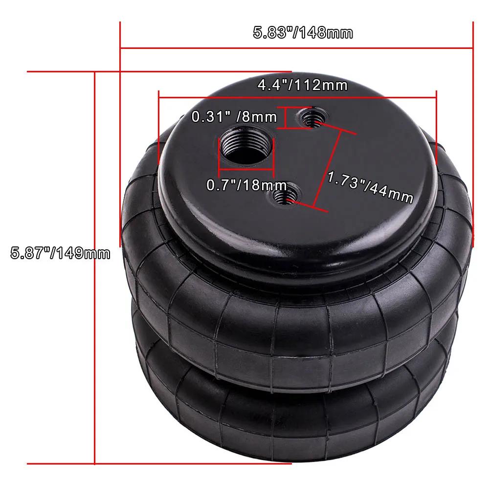 2500 lb simple 1/2 "npt port air ressort sac Suspension choc jambe de force soufflet robuste Standar