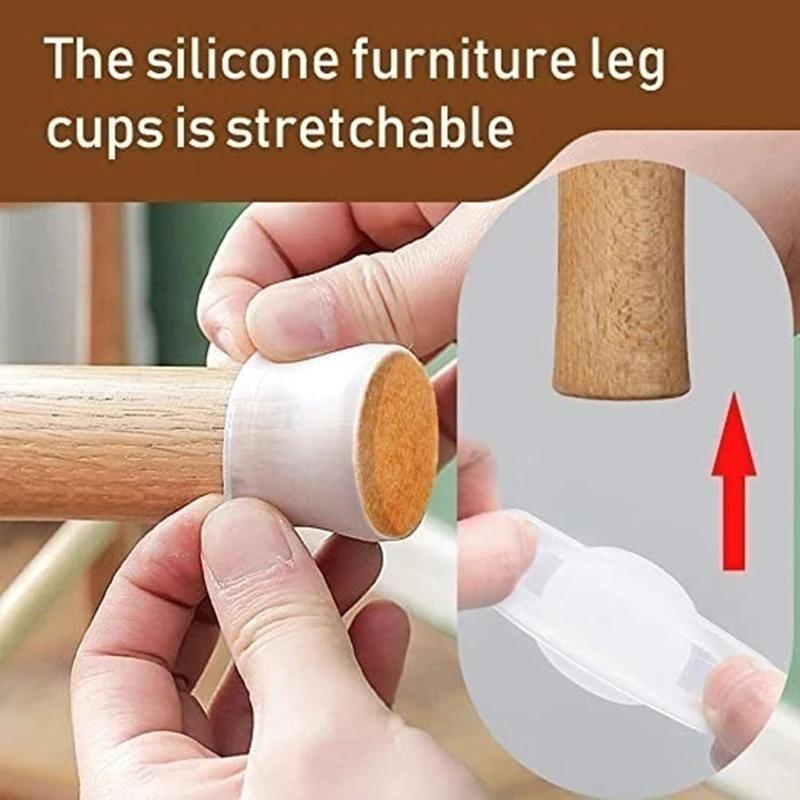 Juste de protection coordonnante pour pieds de meubles, capuchons de pieds de chaise de table, caout