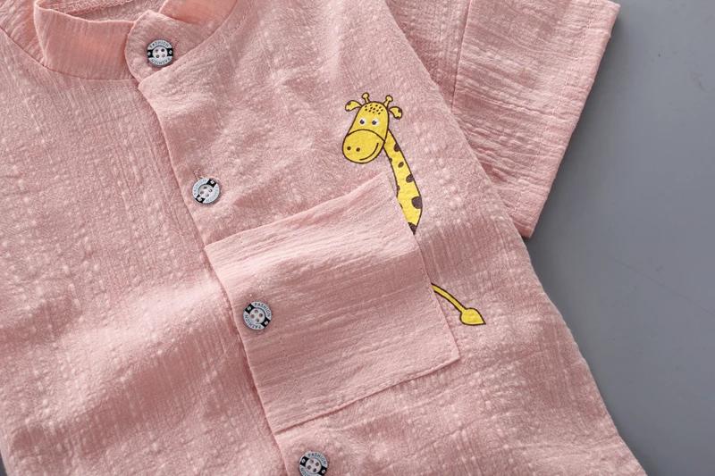 Nouvel été offre spéciale enfant en bas âge enfants bébé garçons chemise dessin animé hauts Denim Sh