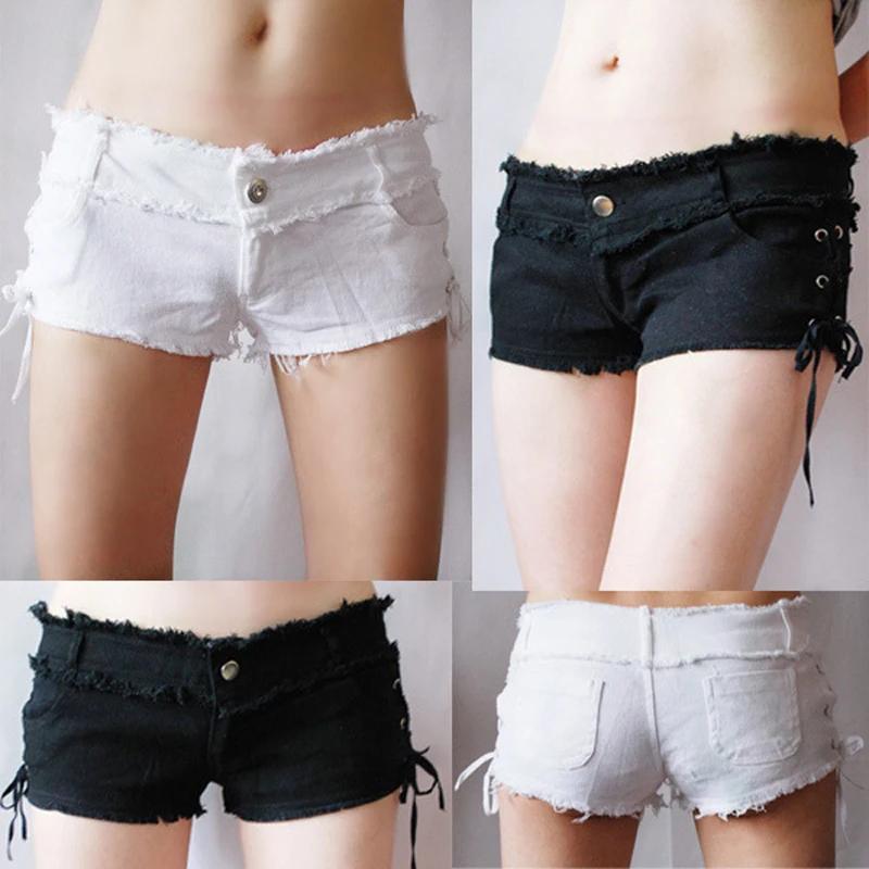 Sexy femmes gland taille basse chaud court Sexy Denim butin Sexy jean Shorts mignon Micro Mini court