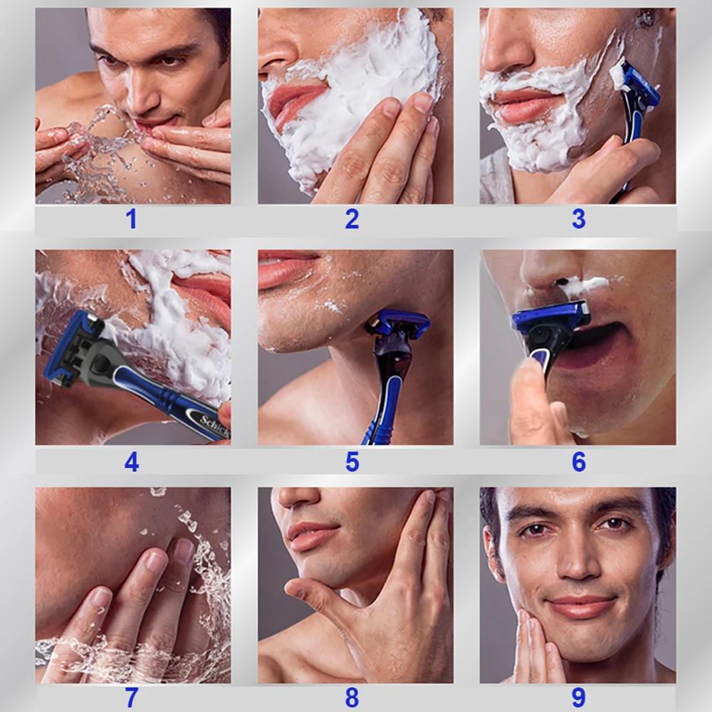 4 lames lames de sécurité Original nouveau Schick protecteur 3d diamant lame Pack hommes rasage raso