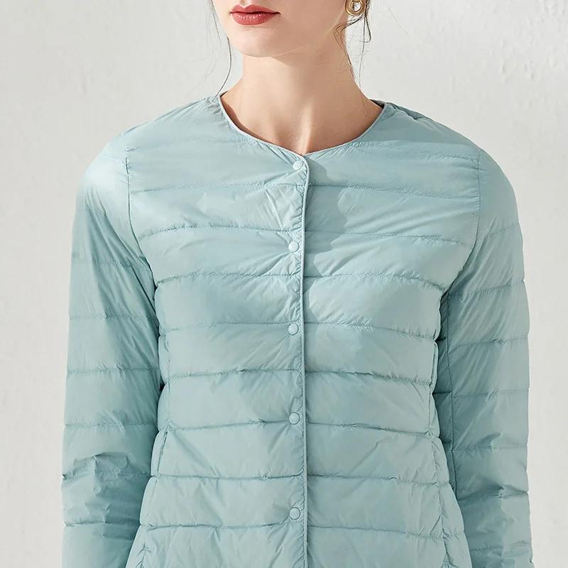 NewBang Ultra léger duvet de canard femmes mat tissu léger manteau chaud femme coupe-vent Parka femm