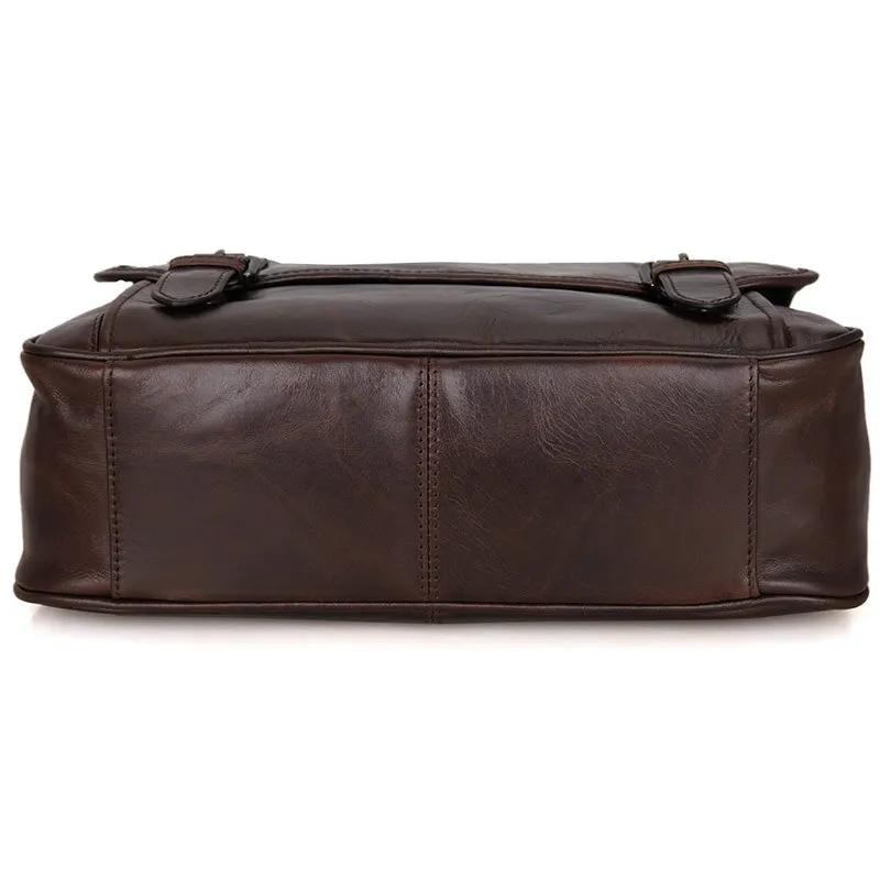 Sac à Bandoulière en Cuir group Ciré à l'Huile pour Homme, Sacoche de Loisirs Décontractée, à la Mod