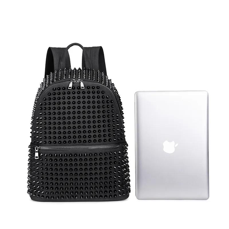 JIEROTYX – sacs à dos à rivets en cuir souple lavé pour femmes, sacoches d'école pour filles, sacs P