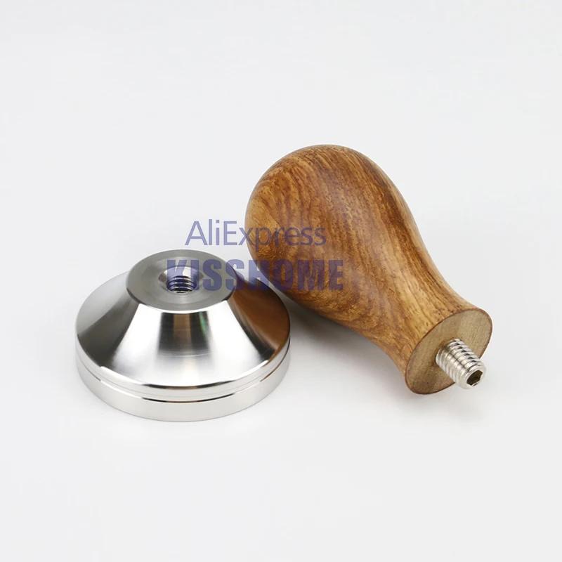 Doseur à café 41mm 49mm 51mm 53mm 57.5mm 58.35mm, manche en bois, acier inoxydable, Delonghi Brevill