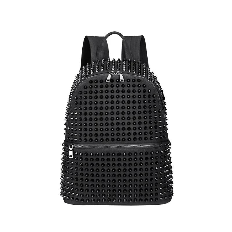 JIEROTYX – sacs à dos à rivets en cuir souple lavé pour femmes, sacoches d'école pour filles, sacs P