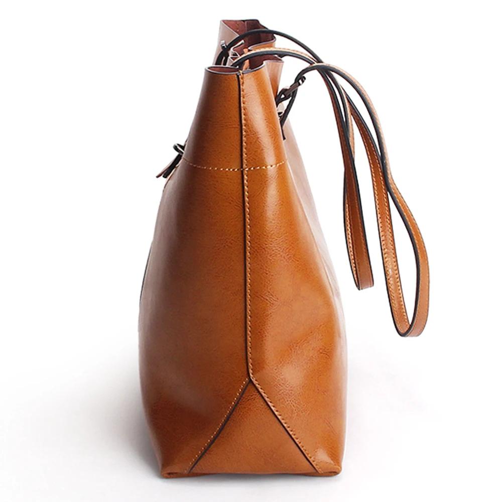 Zency nouveau marron femmes sac à main 100% en cuir véritable femme sac à bandoulière dames noir sac