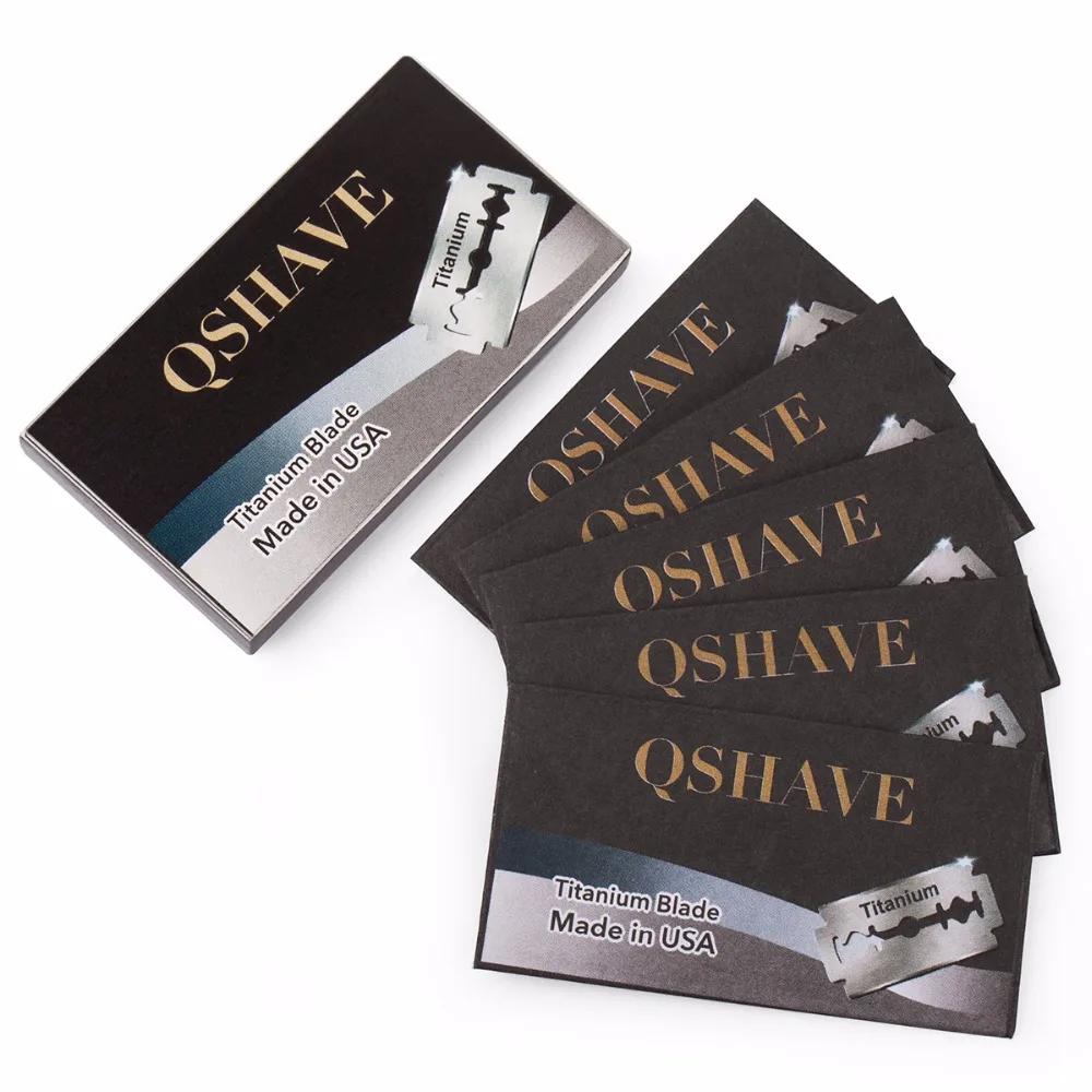 Qshave IT Lame de rasoir de sécurité Lame de rasoir droite en titane Lame de rasoir de sécurité clas