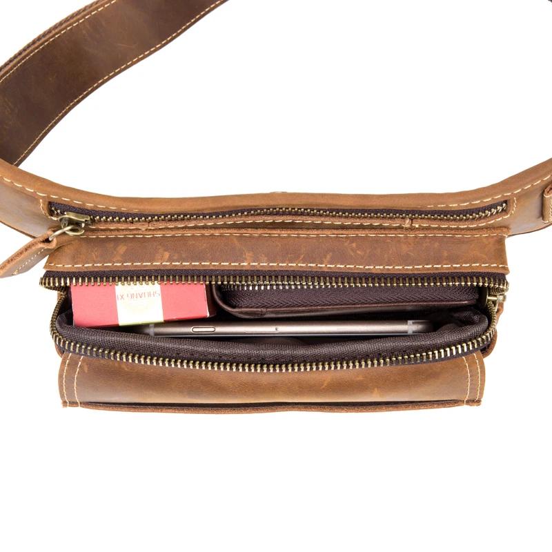 2025 sac de taille en cuir Vintage mode sac de poitrine sac de taille sac à bandoulière en cuir véri