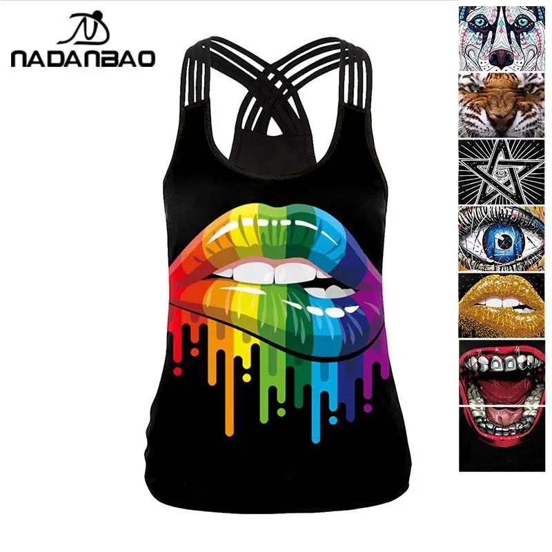 NADANBAO gothique psychique conseil imprimé débardeurs Halloween Sexy fronde chemise dos nu gilet fe