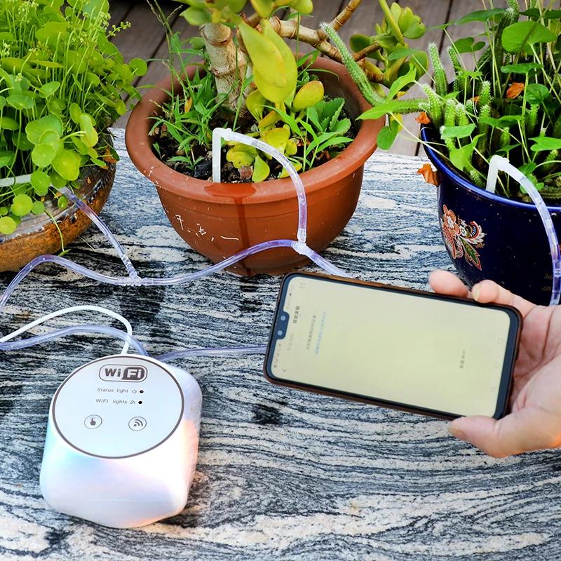 Contrôleur d'irrigation de jardin intelligent WiFi, système d'irrigation goutte-à-goutte automatique