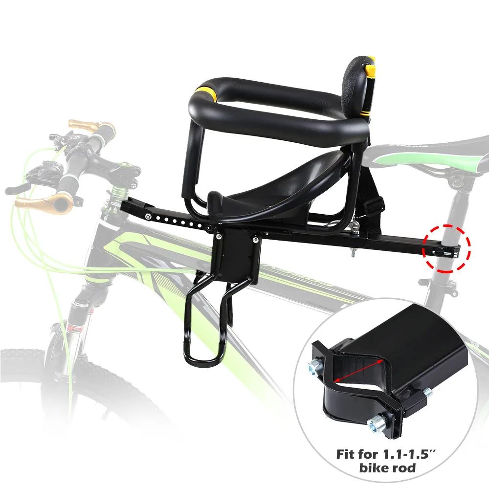 PANGDUBE siège avant universel pour vélo enfant porte-vélo réglable pour bébé avec ceinture de sécur