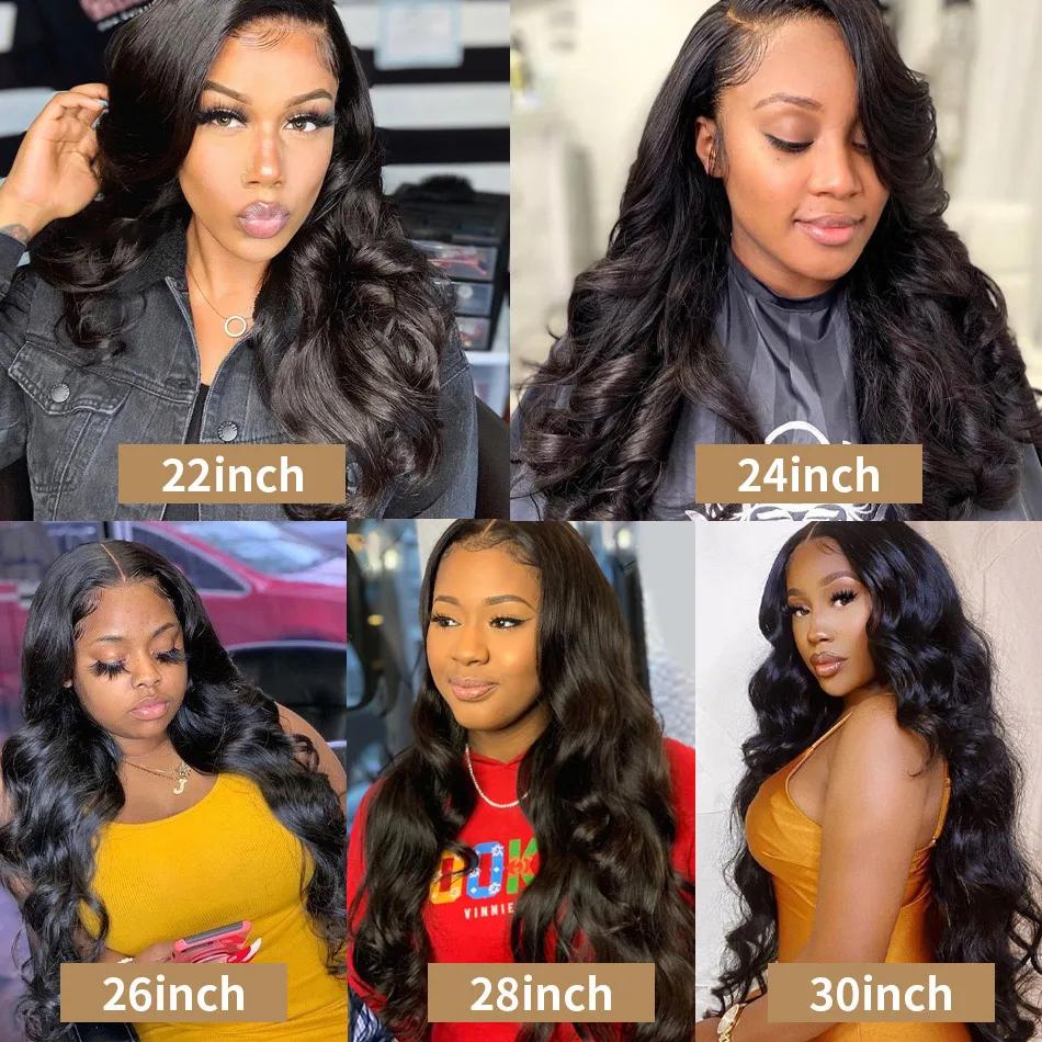 Perruque Lace Front Wig Body Wave Brésilienne Naturelle, Cheveux Sans Colle, HD, 13x4, 13x6, 28 30 3
