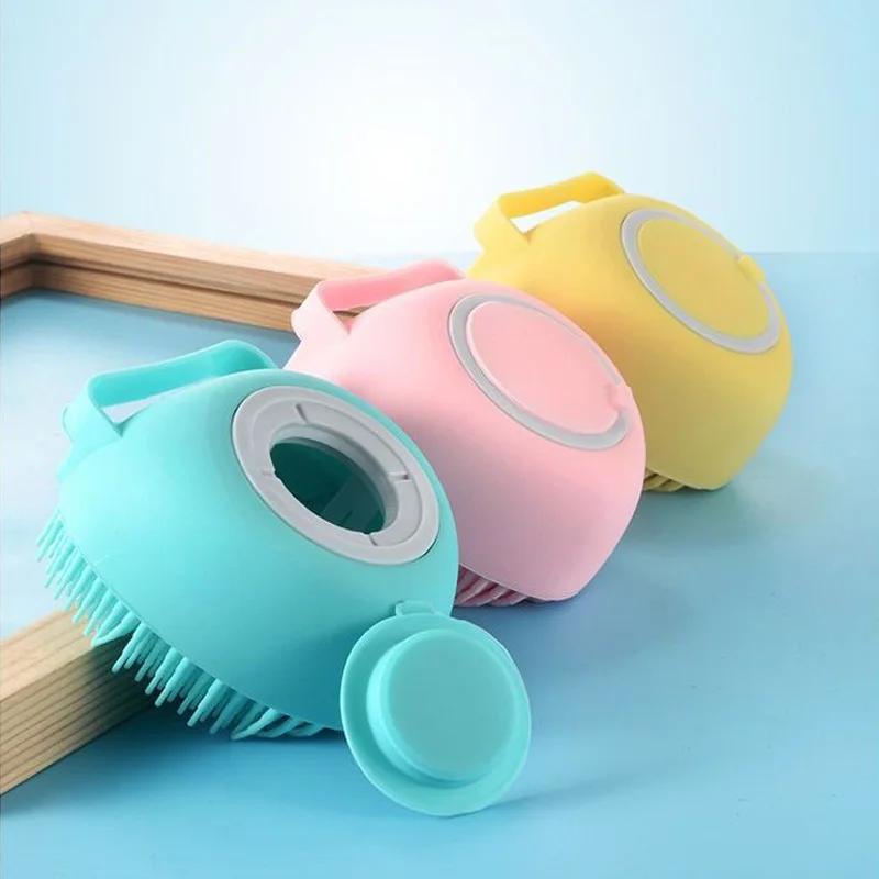 Brosse de bain en Silicone pour shampoing, peigne de Massage, brosse de toilettage, accessoires de b