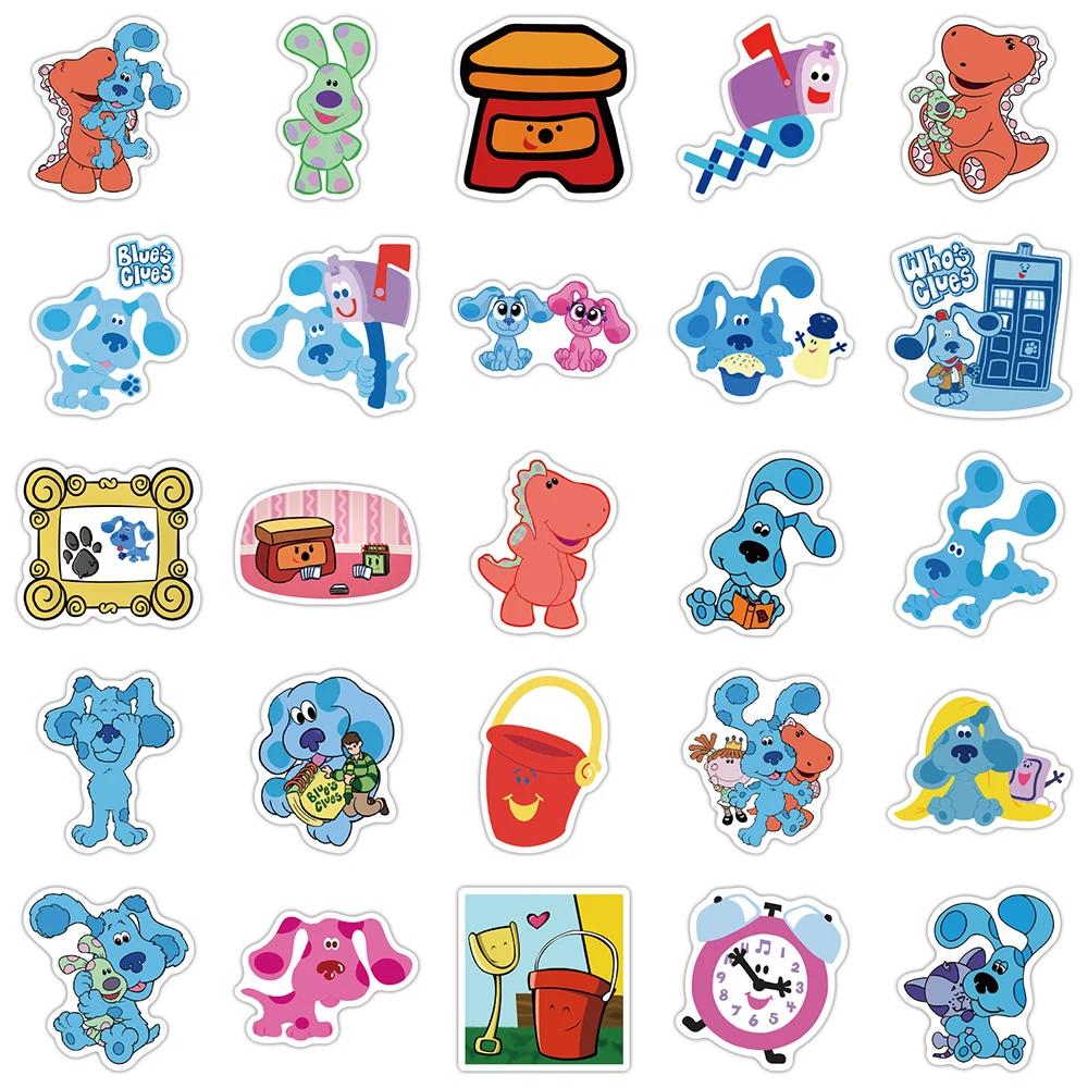 10/30/50pcs piquets bleus mignon dessin animé animaux autocollants décalcomanie enfants jouet bricol