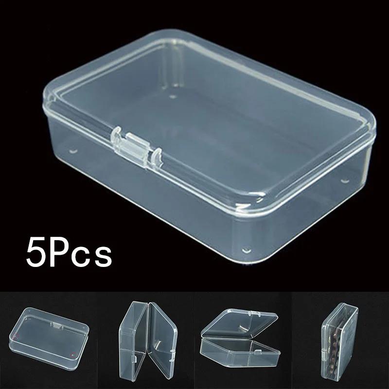 Boîte en plastique transparente, composant d'emballage de bijoux pour boîte de réception, carte d'id